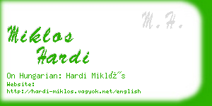 miklos hardi business card